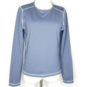 Prana Breathe Women's Grayish Blue Active  Outdoor Longsleeve Top, M
